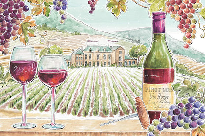 Wine Country I by Daphne Brissonnet. SKU 42146i. Archival Giclee Fine art print for wall decor.