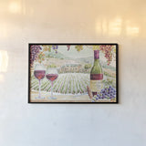 Wine Country I by Daphne Brissonnet. shown as a paper print in a black flame. Available as a archival giclee rolled canvas, fine art paper, or poster print. SKU 42146i.
