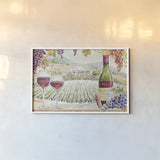 Wine Country I by Daphne Brissonnet. shown as a paper print in a white frame. Available as a archival giclee rolled canvas, fine art paper, or poster print. SKU 42146i.