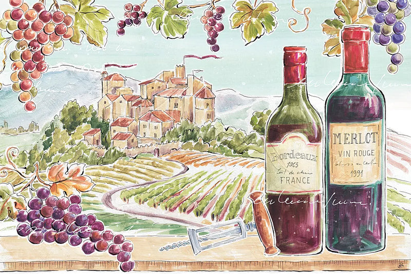 Wine Country II by Daphne Brissonnet. SKU 42147i. Archival Giclee Fine art print for wall decor.