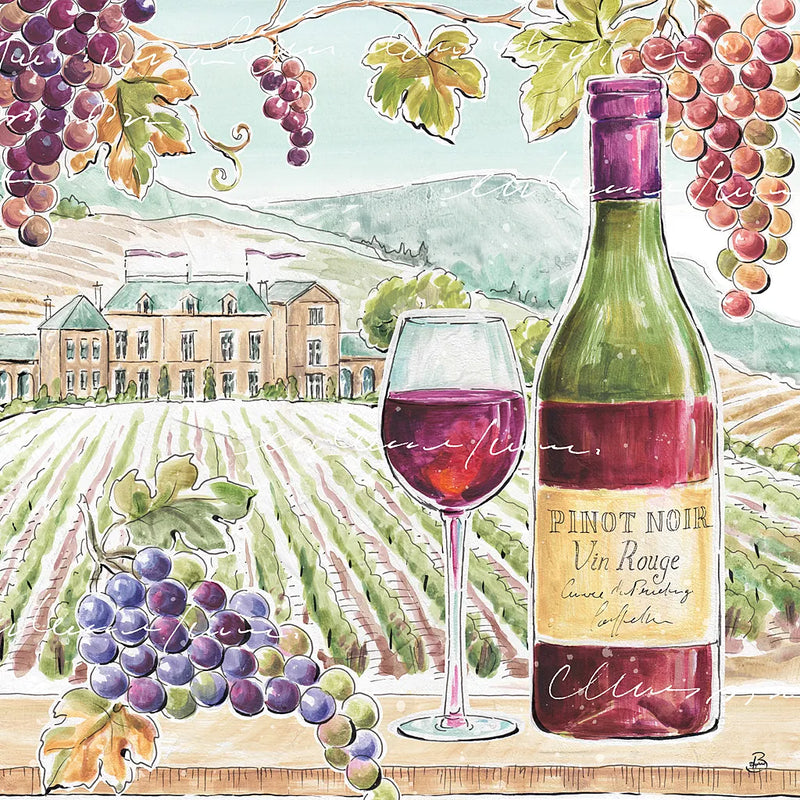 Wine Country IV by Daphne Brissonnet. SKU 42149a. Archival Giclee Fine art print for wall decor.