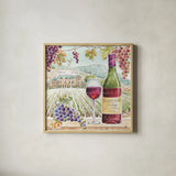 Wine Country IV by Daphne Brissonnet. Shown in a natural wood glass frame for a timeless modern aesthetic. Available as an archival giclee rolled canvas, fine art paper, or poster print. SKU 42149a.