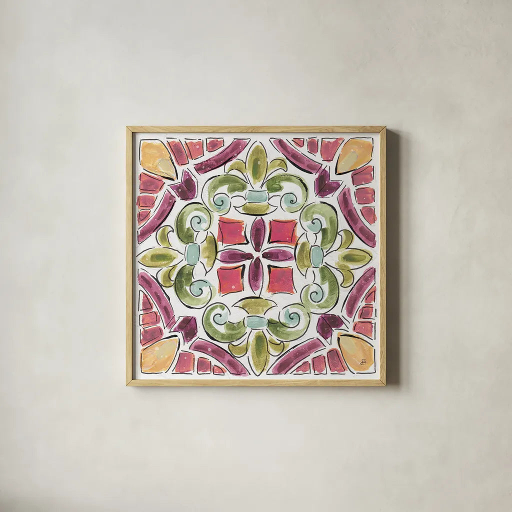 Wine Country VII by Daphne Brissonnet. Shown in a natural wood glass frame for a timeless modern aesthetic. Available as an archival giclee rolled canvas, fine art paper, or poster print. SKU 42152a.