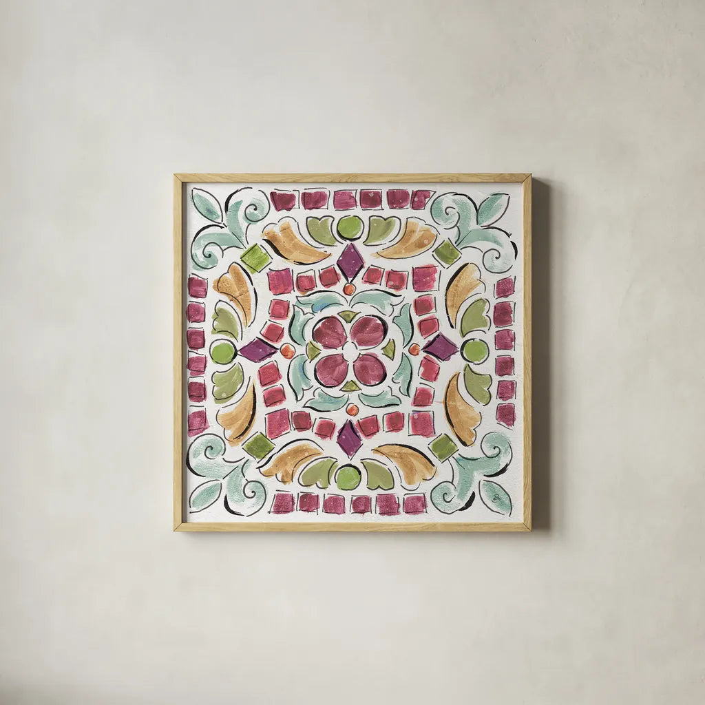 Wine Country X by Daphne Brissonnet. Shown in a natural wood glass frame for a timeless modern aesthetic. Available as an archival giclee rolled canvas, fine art paper, or poster print. SKU 42155a.