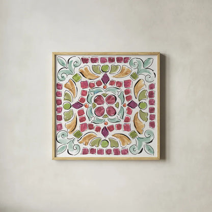 Wine Country X by Daphne Brissonnet. Shown in a natural wood glass frame for a timeless modern aesthetic. Available as an archival giclee rolled canvas, fine art paper, or poster print. SKU 42155a.