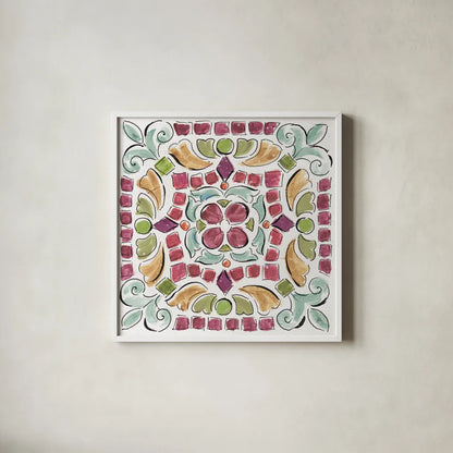 Wine Country X by Daphne Brissonnet. Shown in a crisp white glass frame for a clean and minimalist style. Available as an archival giclee rolled canvas, fine art paper, or poster print. SKU 42155a.