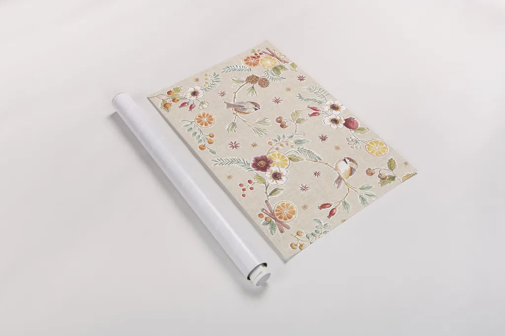 Winter Spice I by Daphne Brissonnet. shown as a rolled paper print. Available as archival giclee rolled canvas, fine art paper, or poster print. SKU 68263i.