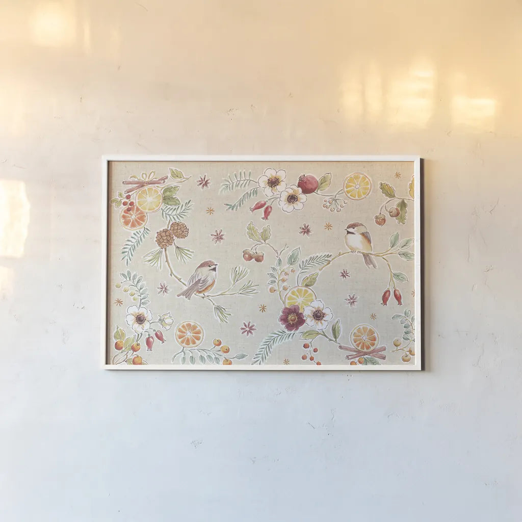Winter Spice I by Daphne Brissonnet. shown as a paper print in a white frame. Available as a archival giclee rolled canvas, fine art paper, or poster print. SKU 68263i.