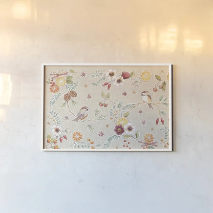 Winter Spice I by Daphne Brissonnet. shown as a paper print in a white frame. Available as a archival giclee rolled canvas, fine art paper, or poster print. SKU 68263i.