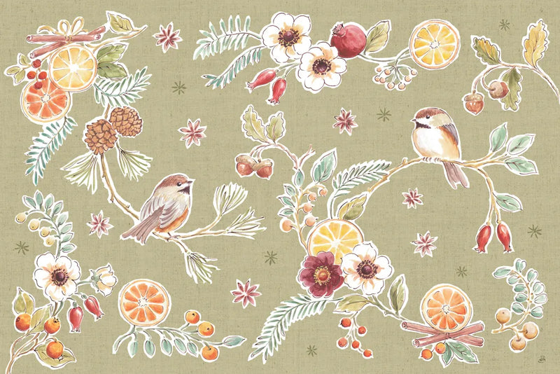 Winter Spice I Color by Daphne Brissonnet. SKU 68270i. Archival Giclee Fine art print for wall decor.