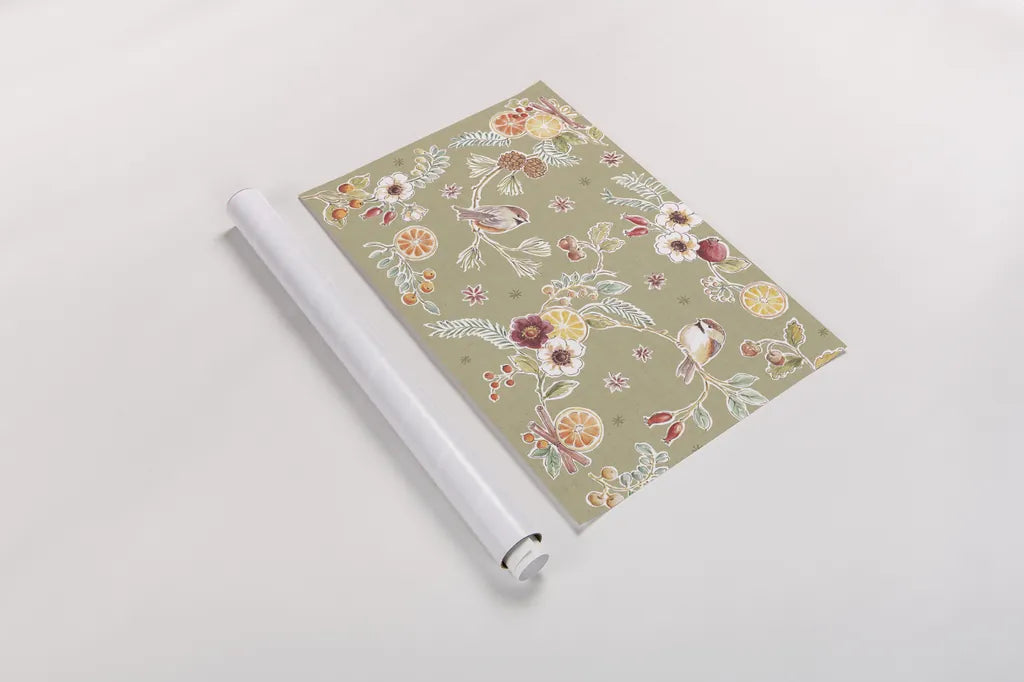 Winter Spice I Color by Daphne Brissonnet. shown as a rolled paper print. Available as archival giclee rolled canvas, fine art paper, or poster print. SKU 68270i.