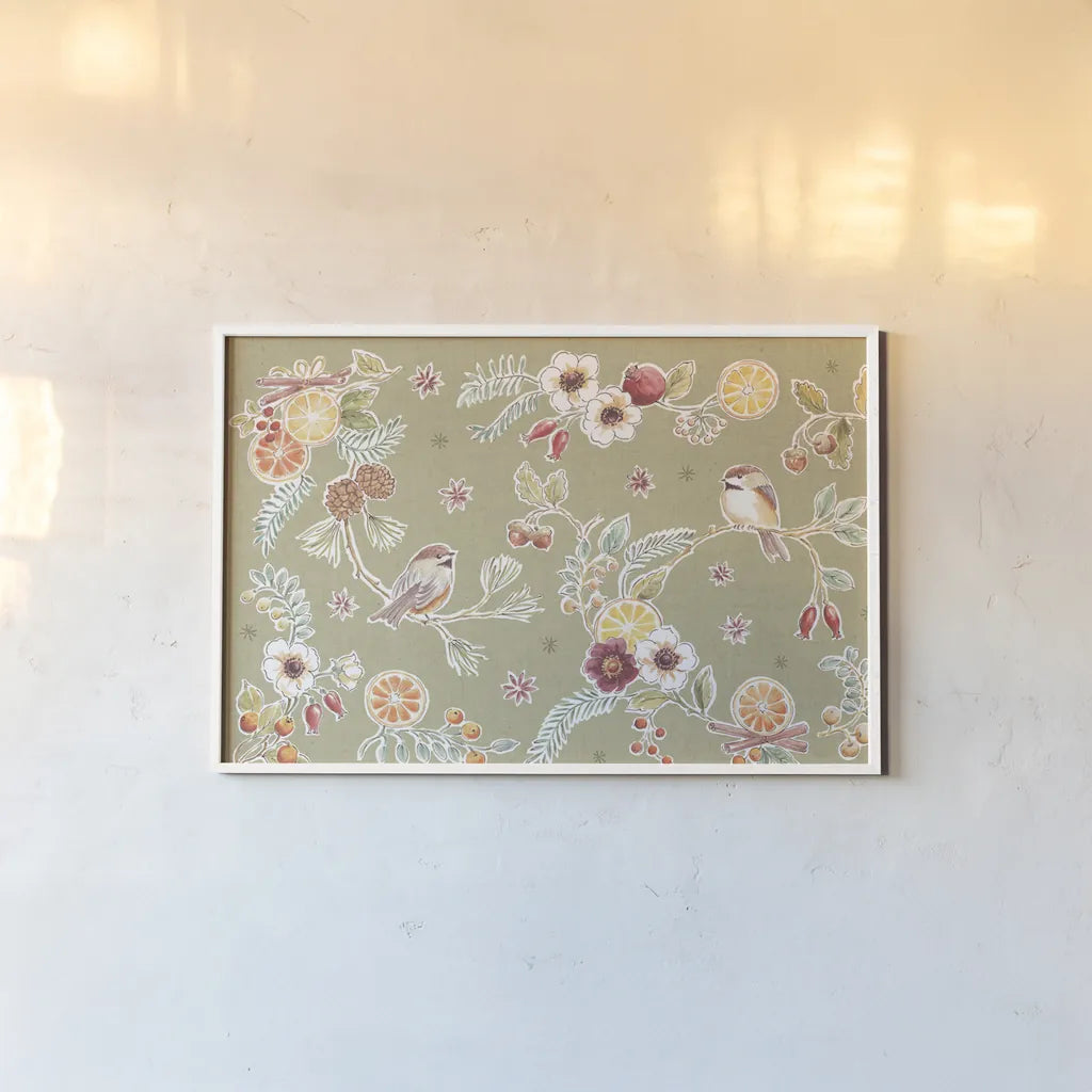 Winter Spice I Color by Daphne Brissonnet. shown as a paper print in a white frame. Available as a archival giclee rolled canvas, fine art paper, or poster print. SKU 68270i.