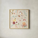 Winter Spice II by Daphne Brissonnet. Shown in a natural wood glass frame for a timeless modern aesthetic. Available as an archival giclee rolled canvas, fine art paper, or poster print. SKU 68264a.