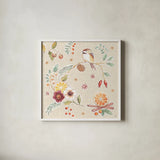 Winter Spice II by Daphne Brissonnet. Shown in a crisp white glass frame for a clean and minimalist style. Available as an archival giclee rolled canvas, fine art paper, or poster print. SKU 68264a.