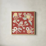 Winter Spice III Color by Daphne Brissonnet. Shown in a natural wood glass frame for a timeless modern aesthetic. Available as an archival giclee rolled canvas, fine art paper, or poster print. SKU 68272a.