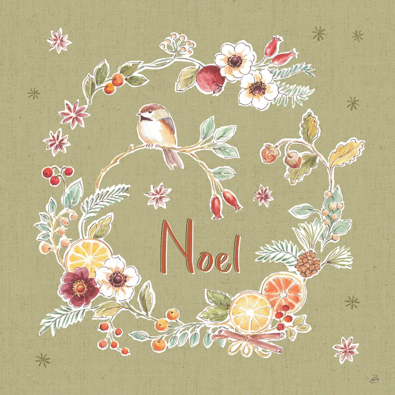 Winter Spice IV Color by Daphne Brissonnet. SKU 68273a. Archival Giclee Fine art print for wall decor.