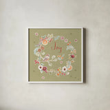 Winter Spice V Color by Daphne Brissonnet. Shown in a crisp white glass frame for a clean and minimalist style. Available as an archival giclee rolled canvas, fine art paper, or poster print. SKU 68274a.