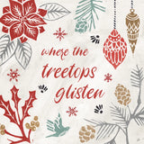 Woodcut Christmas VIII Color by Daphne Brissonnet. SKU 69699a. Archival Giclee Fine art print for wall decor.
