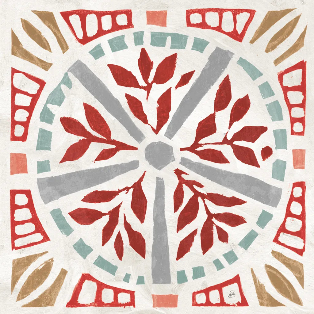 Woodcut Christmas X Color by Daphne Brissonnet. SKU 69701a. Archival Giclee Fine art print for wall decor.