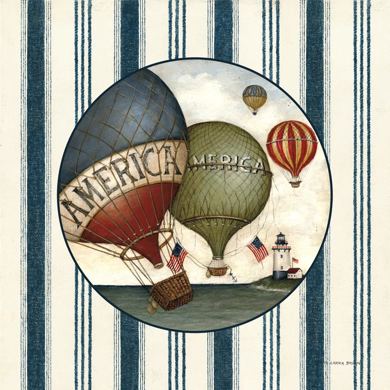 America Balloons I by David Carter Brown. SKU 98923a. Archival Giclee Fine art print for wall decor.