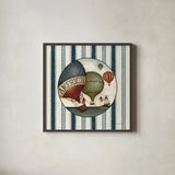 America Balloons I by David Carter Brown. Shown in a sleek black glass frame for a contemporary gallery look. Available as an archival giclee rolled canvas, fine art paper, or poster print. SKU 98923a.