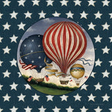 America Balloons III by David Carter Brown. SKU 98925a. Archival Giclee Fine art print for wall decor.