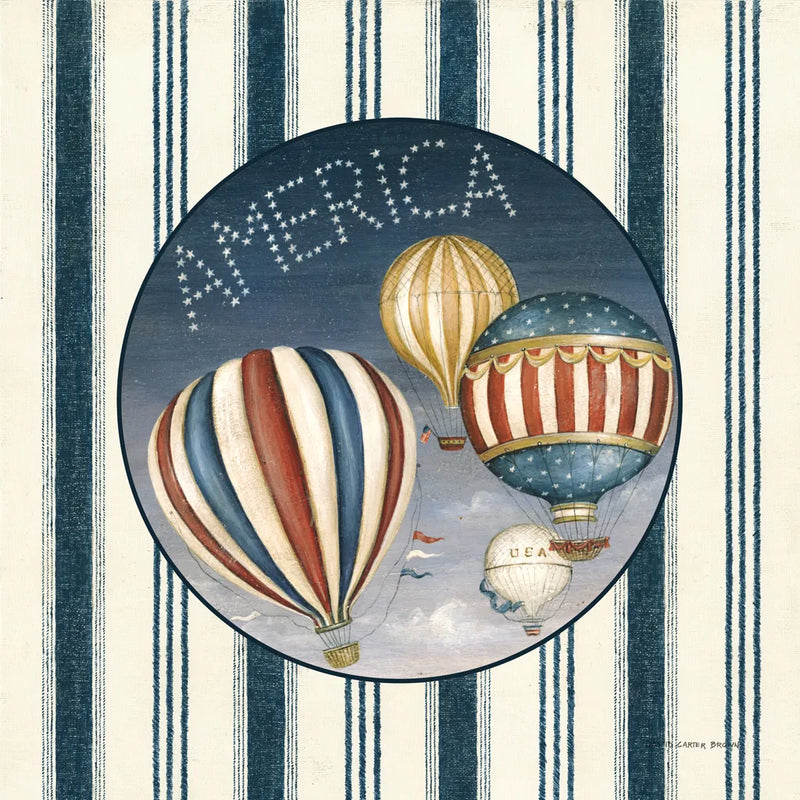 America Balloons IV by David Carter Brown. SKU 98926a. Archival Giclee Fine art print for wall decor.