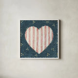Americana Quilt I by David Carter Brown. Shown in a crisp white glass frame for a clean and minimalist style. Available as an archival giclee rolled canvas, fine art paper, or poster print. SKU 27872a.