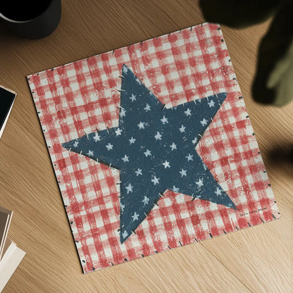 Americana Quilt II by David Carter Brown. Shown as a detailed flat fine art print, highlighting archival giclee quality. Available as an archival giclee rolled canvas, fine art paper, or poster print. SKU 27873a.