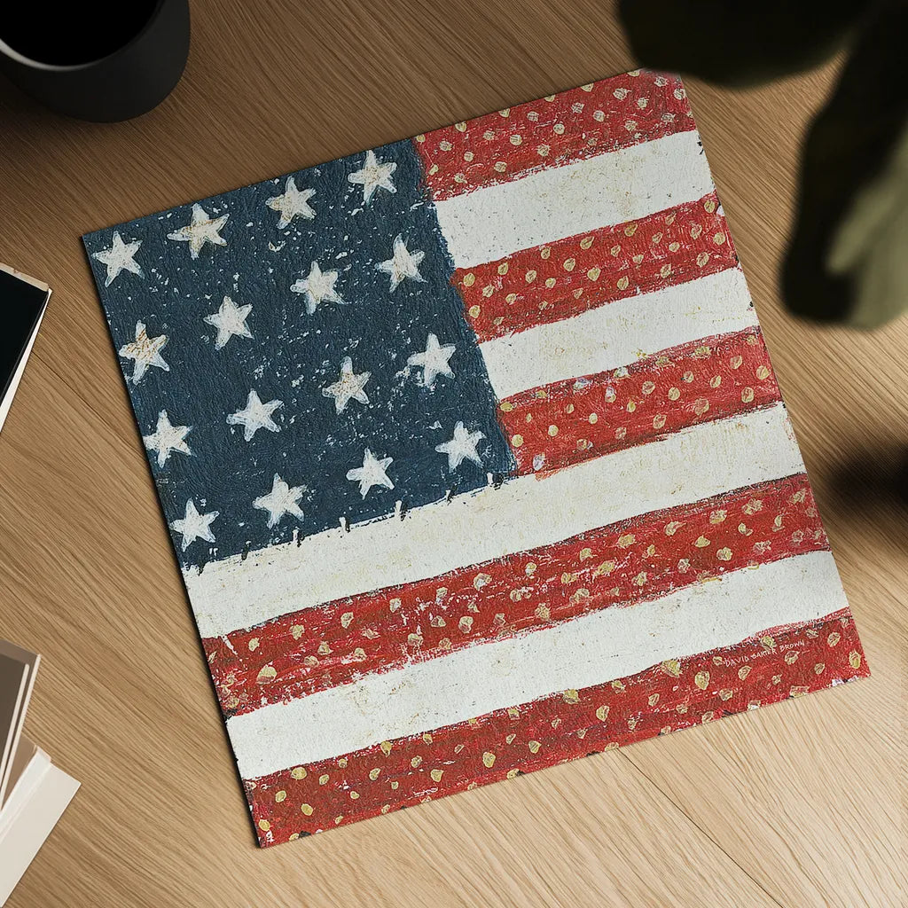 Americana Quilt IV by David Carter Brown. Shown as a detailed flat fine art print, highlighting archival giclee quality. Available as an archival giclee rolled canvas, fine art paper, or poster print. SKU 27875a.
