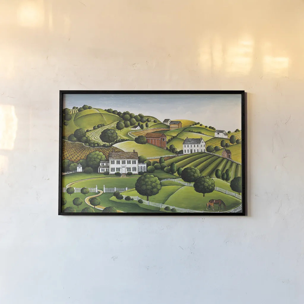 Apple Valley by David Carter Brown. shown as a paper print in a black flame. Available as a archival giclee rolled canvas, fine art paper, or poster print. SKU 26452i.