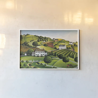 Apple Valley by David Carter Brown. shown as a paper print in a white frame. Available as a archival giclee rolled canvas, fine art paper, or poster print. SKU 26452i.