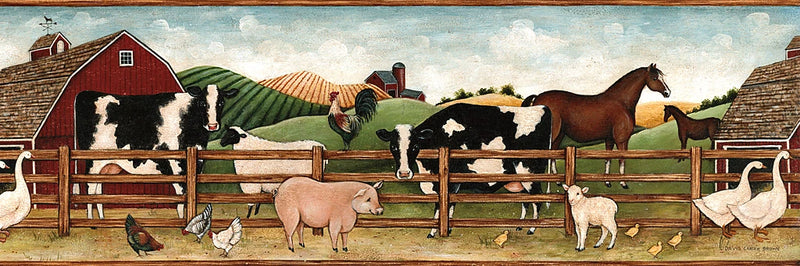 Barnyard Border by David Carter Brown