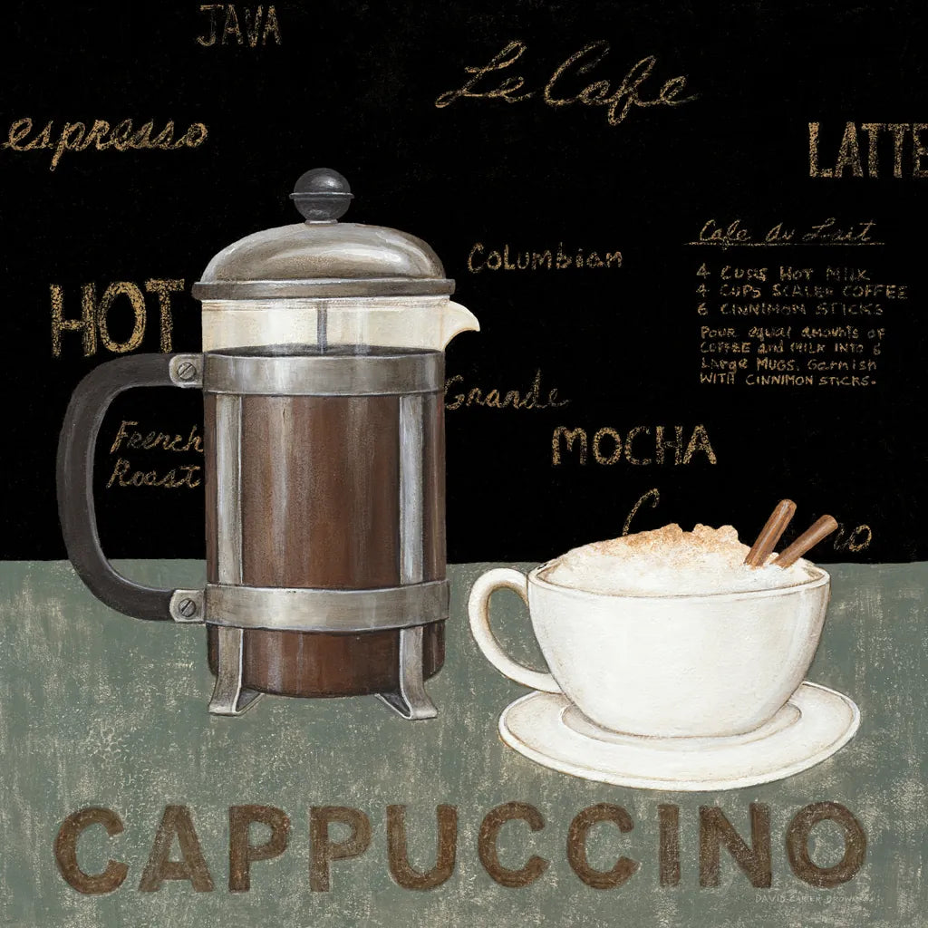 Cappuccino by David Carter Brown. SKU 3260a. Archival Giclee Fine art print for wall decor.