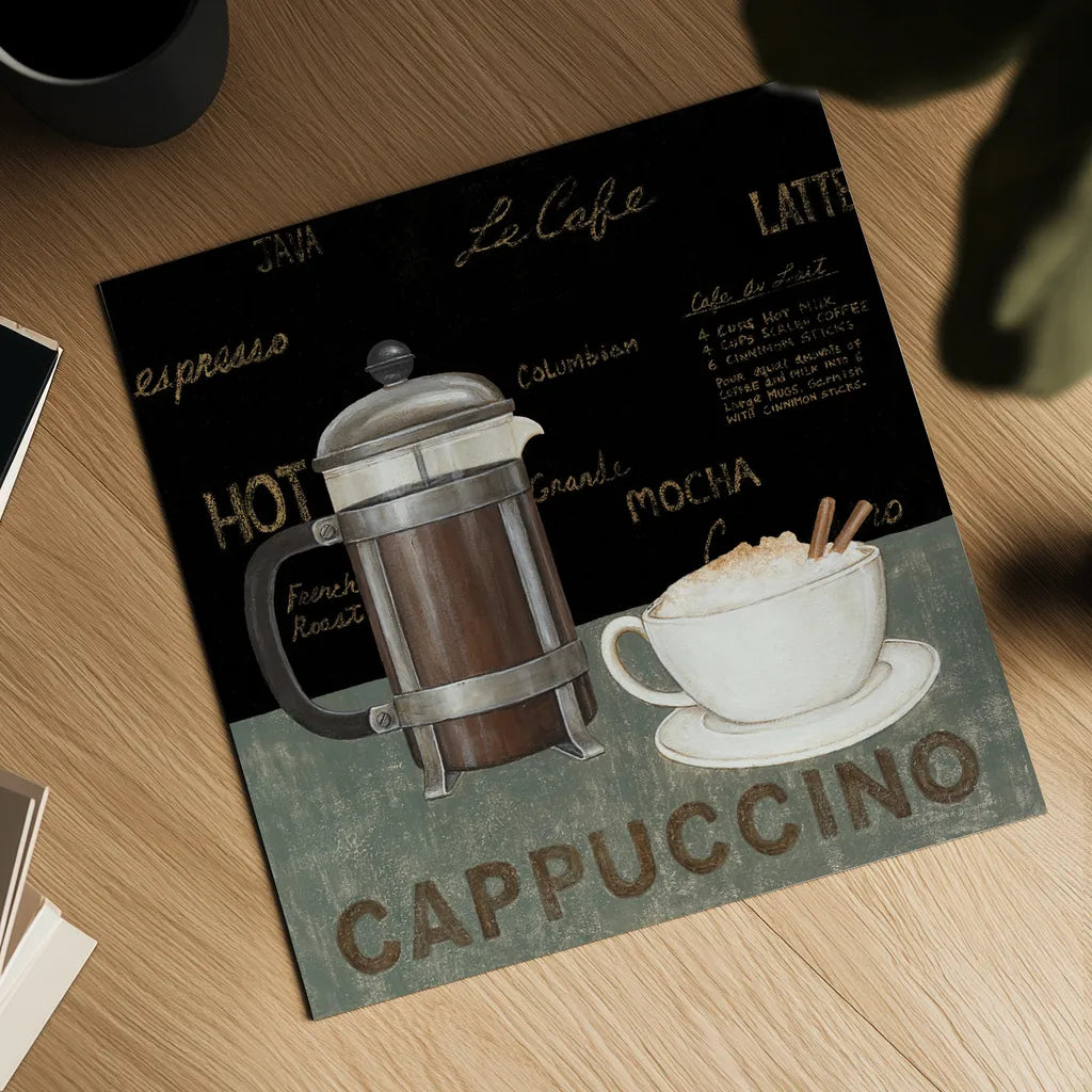Cappuccino by David Carter Brown. Shown as a detailed flat fine art print, highlighting archival giclee quality. Available as an archival giclee rolled canvas, fine art paper, or poster print. SKU 3260a.
