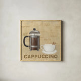 Cappuccino Cream by David Carter Brown. Shown in a natural wood glass frame for a timeless modern aesthetic. Available as an archival giclee rolled canvas, fine art paper, or poster print. SKU 37693a.