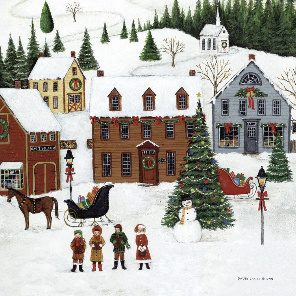 Christmas Valley Village Crop by David Carter Brown. SKU 8950a. Archival Giclee Fine art print for wall decor.