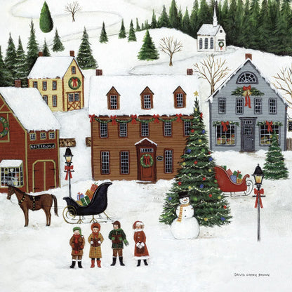 Christmas Valley Village Crop by David Carter Brown. SKU 8950a. Archival Giclee Fine art print for wall decor.