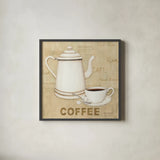Coffee Cream by David Carter Brown. Shown in a sleek black glass frame for a contemporary gallery look. Available as an archival giclee rolled canvas, fine art paper, or poster print. SKU 37690a.