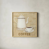 Coffee Cream by David Carter Brown. Shown in a natural wood glass frame for a timeless modern aesthetic. Available as an archival giclee rolled canvas, fine art paper, or poster print. SKU 37690a.