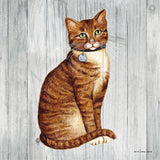Country Kitty IV on Wood by David Carter Brown. SKU 26471a. Archival Giclee Fine art print for wall decor.