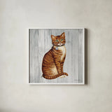 Country Kitty IV on Wood by David Carter Brown. Shown in a crisp white glass frame for a clean and minimalist style. Available as an archival giclee rolled canvas, fine art paper, or poster print. SKU 26471a.