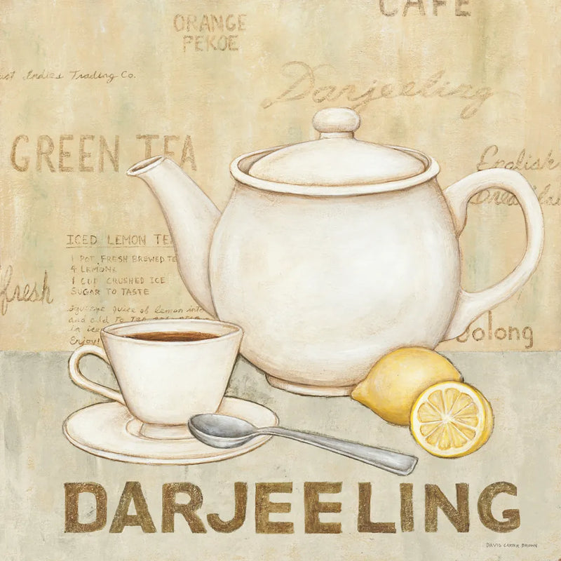 Darjeeling Tea by David Carter Brown. SKU 37695a. Archival Giclee Fine art print for wall decor.