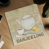 Darjeeling Tea by David Carter Brown. Shown as a detailed flat fine art print, highlighting archival giclee quality. Available as an archival giclee rolled canvas, fine art paper, or poster print. SKU 37695a.