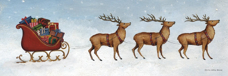 Deck The Halls Reindeer by David Carter Brown