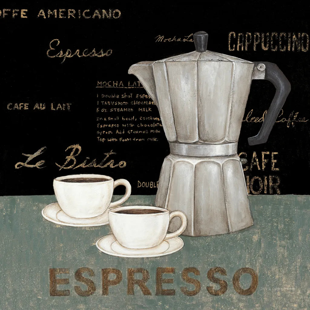Espresso by David Carter Brown. SKU 3262a. Archival Giclee Fine art print for wall decor.