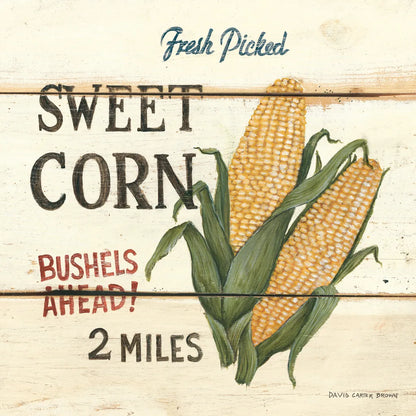 Fresh Picked Sweet Corn by David Carter Brown. SKU 3186a. Archival Giclee Fine art print for wall decor.