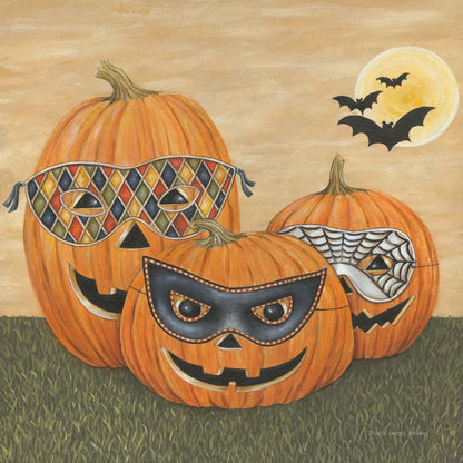 Funny Pumpkins by David Carter Brown. SKU 58951a. Archival Giclee Fine art print for wall decor.