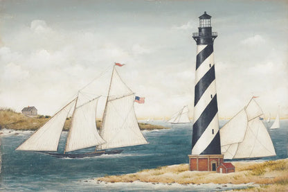 Hatteras Light by David Carter Brown. SKU 37654i. Archival Giclee Fine art print for wall decor.