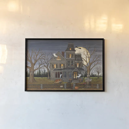 Haunted House Crop by David Carter Brown. shown as a paper print in a black flame. Available as a archival giclee rolled canvas, fine art paper, or poster print. SKU 19989i.